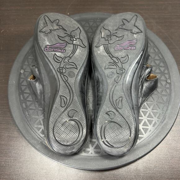 Dansko Women's Size 8 Janie Black Leather Slip-On Slide Comfort Casual Sandals - Picture 6 of 7